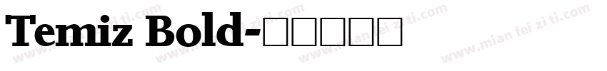 Temiz Bold字体转换